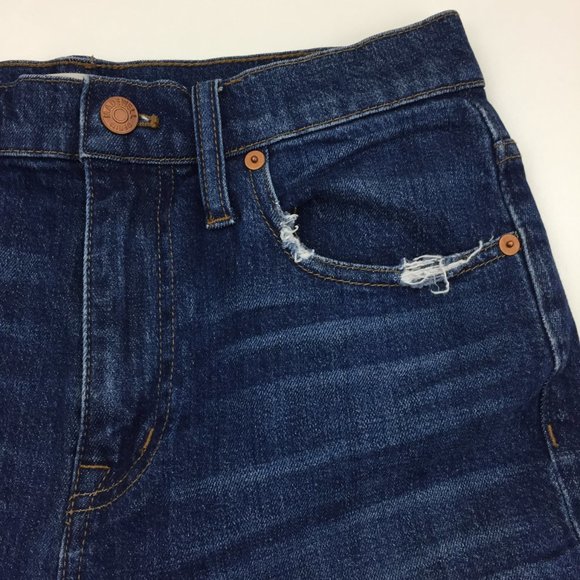 MADEWELL Medium/Dark Wash The High Rise Slim Boyjean 5 Pocket Jeans - Picture 5 of 10
